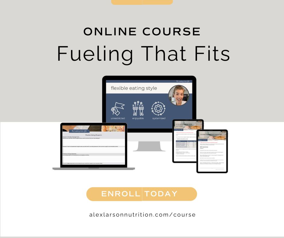 Online course for athletes, fueling that fits