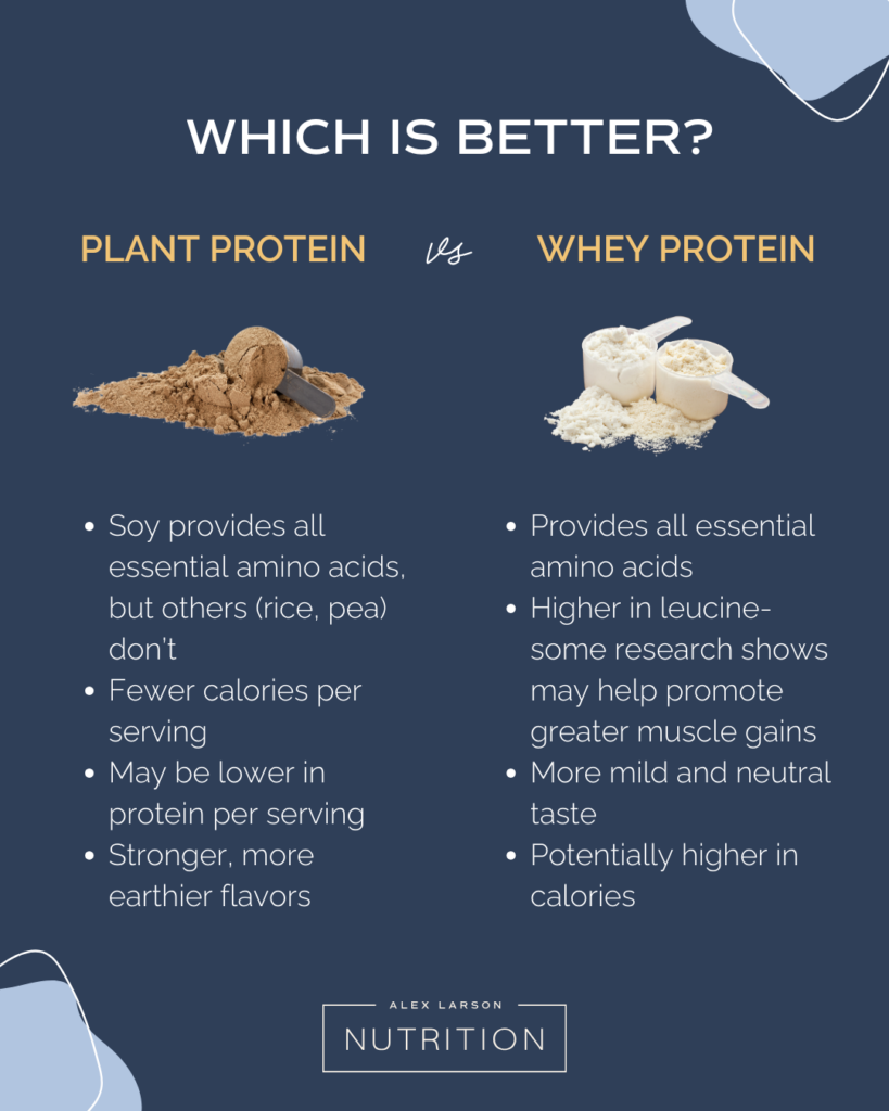 Plant protein vs whey protein